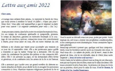 Lettre aux amis 2022